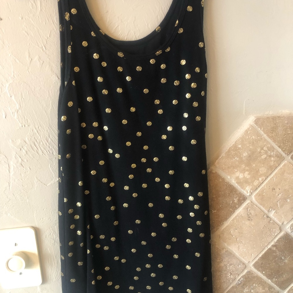Black & Gold Polka Dot Tank Top